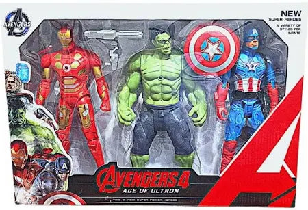 Avengers Action Figures Set of 3, Infinity War Superheroes, Action Toys Set for Kids Boys, Birthday Gift for Kids (Set of 3 - Avenger Toys)